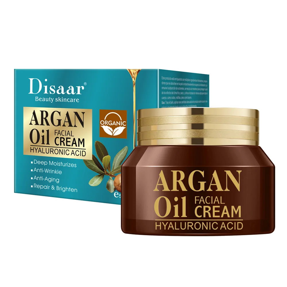 50ml Argan Oil Facial Cream Gene Repair on the Skin Make Moisturizing and Smooth Whitening Face Cream
50ml Argan Oil Facial Cream Gene Repair on the Skin Make Moisturizing and Smooth Whitening Face Cream