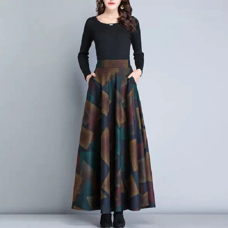 Burst Spring New Style Wool Plaid Skirt A- line Skirt Swinging Skirt Mid-length Skirt Large Size Dress Women's
Burst Spring New Style Wool Plaid Skirt A- line Skirt Swinging Skirt Mid-length Skirt Large Size Dress Women's