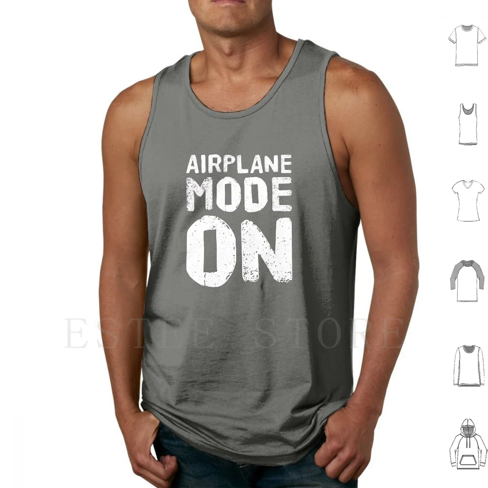 Airplane Mode On Tank Tops Vest Sleeveless Flight Airplanes Fighter Pilot Jet Aviation Captain Plane | Мужская одежда