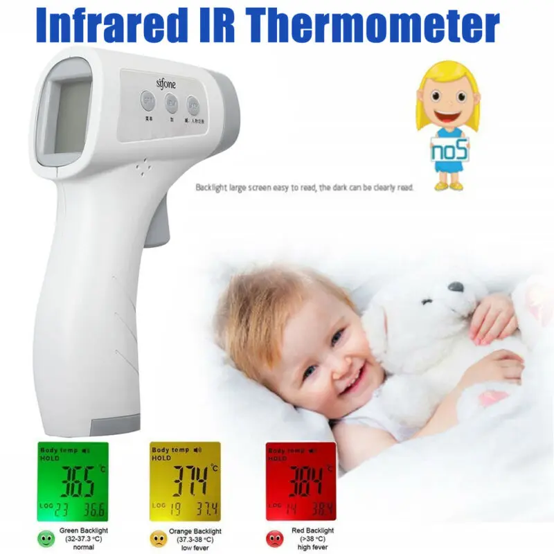 Digital Infrared Electronic Forehead Thermometer for Adult kid Gun Non-contact body Temperature Measuring Baby Care Thermometer
Digital Infrared Electronic Forehead Thermometer for Adult kid Gun Non-contact body Temperature Measuring Baby Care Thermometer