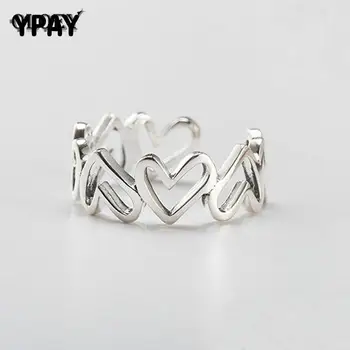YPAY Genuine 925 Sterling Silver Stackable Ring for Women Heart Adjustable Finger Rings Wedding Anniversary Jewelry Anel YMR414
YPAY Genuine 925 Sterling Silver Stackable Ring for Women Heart Adjustable Finger Rings Wedding Anniversary Jewelry Anel YMR414
