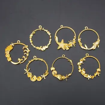 7Pcs Seashell Round Blank Pendant Resin Frame Open Bezels Setting Pendant Bracelet Necklace Keychain Earring DIY Jewelry Making 
7Pcs Seashell Round Blank Pendant Resin Frame Open Bezels Setting Pendant Bracelet Necklace Keychain Earring DIY Jewelry Making