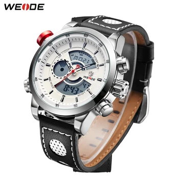 WEIDE Mens Quartz Watch Digital Numeral Auto Date Alarm Chronograph Top Brand Multiple Time Zone Leather Strap Belt Wristwatches
WEIDE Mens Quartz Watch Digital Numeral Auto Date Alarm Chronograph Top Brand Multiple Time Zone Leather Strap Belt Wristwatches