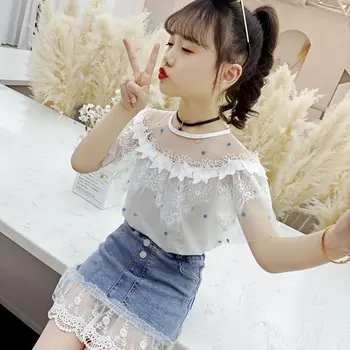 Children Clothes 2020 Summer Baby Girls Clothing Set Lace Patchwork Shirt+Denim Skirt Tracksuit Suit Kids Casual Outfits W149
Children Clothes 2020 Summer Baby Girls Clothing Set Lace Patchwork Shirt+Denim Skirt Tracksuit Suit Kids Casual Outfits W149