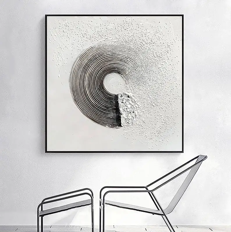 Hand painted tai chi oil painting abstract painting contemporary black and white Minimalist art painting on canvas home decor
Hand painted tai chi oil painting abstract painting contemporary black and white Minimalist art painting on canvas home decor