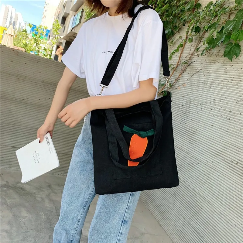 Cartoon Cute Canvas Bag Women's Shoulder INS Bag Fashion Simple Radish Canvas Messenger Bag
Cartoon Cute Canvas Bag Women's Shoulder INS Bag Fashion Simple Radish Canvas Messenger Bag