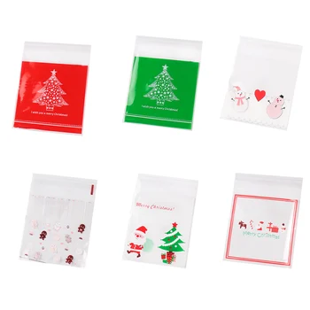 100Pcs Xmas Self-adhesive Cookie Packaging Plastic Bags Christmas Cellophane Party Bags Candy Bag Festival Party Favor Gifts 
100Pcs Xmas Self-adhesive Cookie Packaging Plastic Bags Christmas Cellophane Party Bags Candy Bag Festival Party Favor Gifts