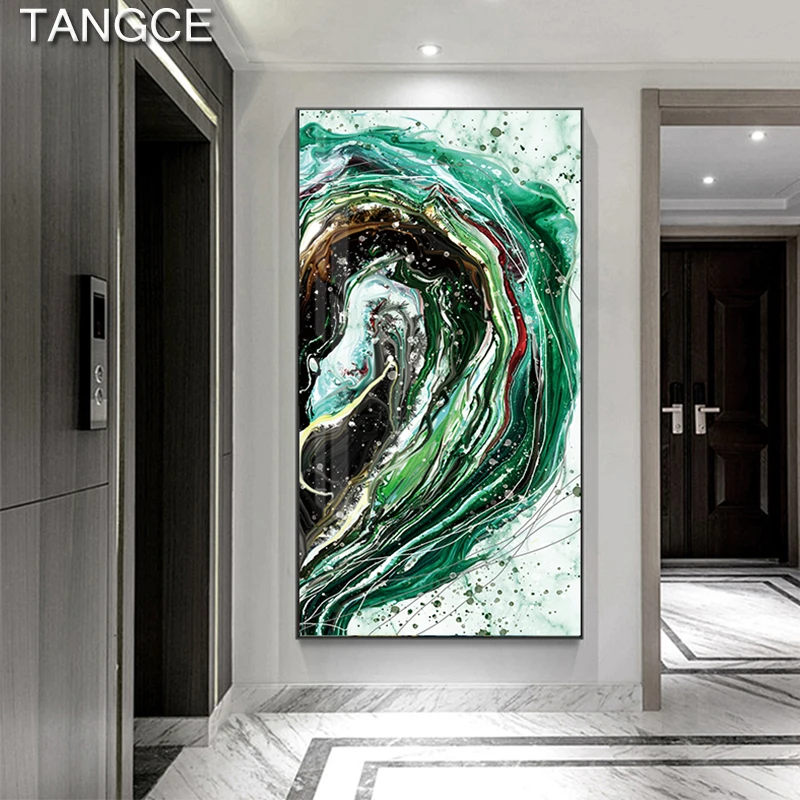 Abstract Flowing Green Canvas Painting Modern Deep Blue Paint Poster Golden Print Tableaux for Living Room Big Wall Art Cuadros
Abstract Flowing Green Canvas Painting Modern Deep Blue Paint Poster Golden Print Tableaux for Living Room Big Wall Art Cuadros
