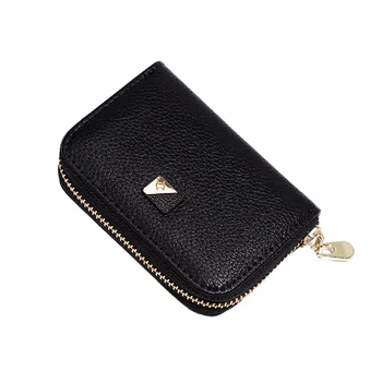 Woman Card Bag Wallet ID Slot Card Holder Multifunctional Purse Short Small Coin Purse Delicate Zippered Card (Black)
Woman Card Bag Wallet ID Slot Card Holder Multifunctional Purse Short Small Coin Purse Delicate Zippered Card (Black)