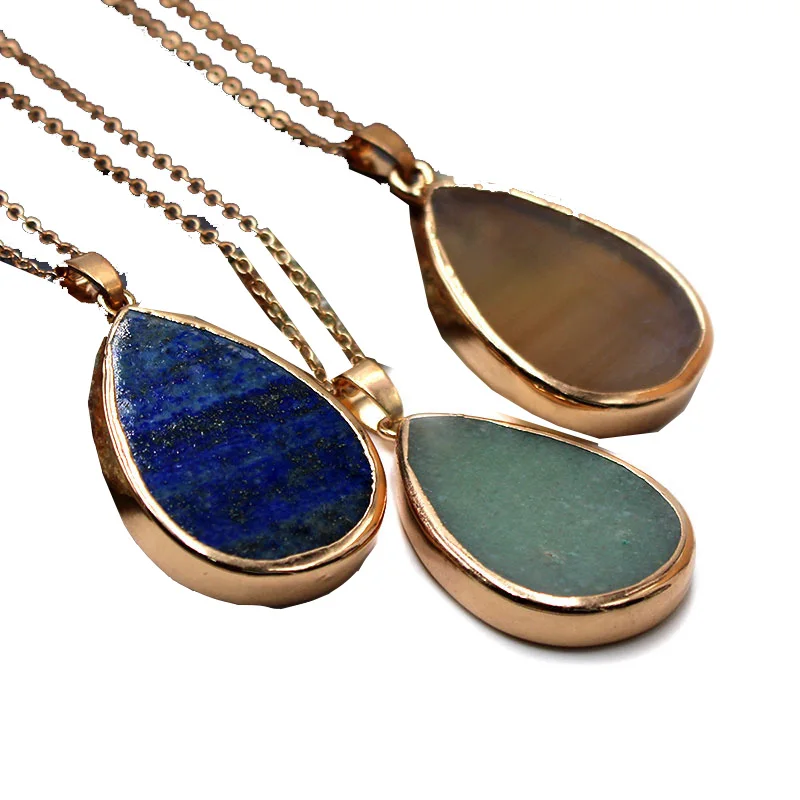 Peardrop Stone Pendant Thick Design Water Drop Stone Charm Necklace with Metal Chain 18inch Heavy Stone Pendant DIY Jewelry
Peardrop Stone Pendant Thick Design Water Drop Stone Charm Necklace with Metal Chain 18inch Heavy Stone Pendant DIY Jewelry