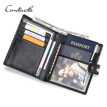 CONTACT'S MultiFunction Passport Wallets Genuine Leather Wallet for Men Small Coin Purse Card Holder Casual Portfel Short Black
CONTACT'S MultiFunction Passport Wallets Genuine Leather Wallet for Men Small Coin Purse Card Holder Casual Portfel Short Black