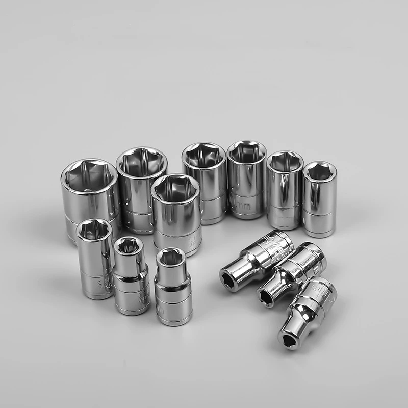 13pc 1/4 Socket Set Adapter Short Long Sockets 4-14mm Deep Socket Tool Heads Torque Spanner Ratchet Socket Wrench
13pc 1/4 Socket Set Adapter Short Long Sockets 4-14mm Deep Socket Tool Heads Torque Spanner Ratchet Socket Wrench