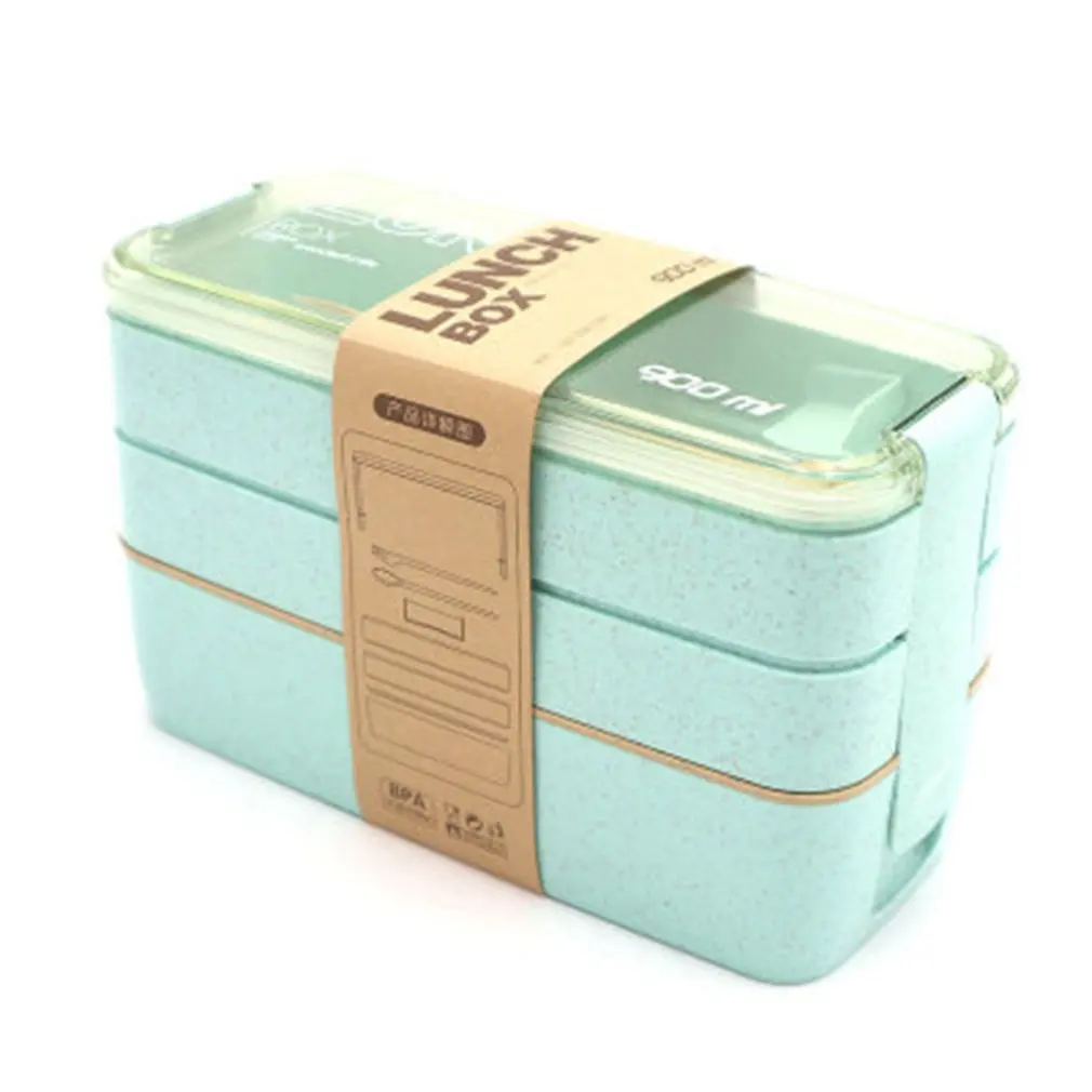 900ml 3 Layers Lunch Box Wheat Straw Non-toxic Bento Boxes Microwave Dinnerware Food Storage Container School Lunchbox
900ml 3 Layers Lunch Box Wheat Straw Non-toxic Bento Boxes Microwave Dinnerware Food Storage Container School Lunchbox