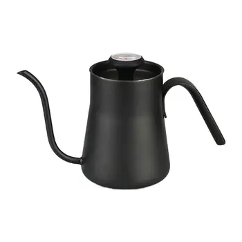 450ml Stainless Steel Coffee Kettle Gooseneck Nozzle Fine Mouth Pot Pour Over Coffee Pot with Thermometer for Kitchen Office
450ml Stainless Steel Coffee Kettle Gooseneck Nozzle Fine Mouth Pot Pour Over Coffee Pot with Thermometer for Kitchen Office