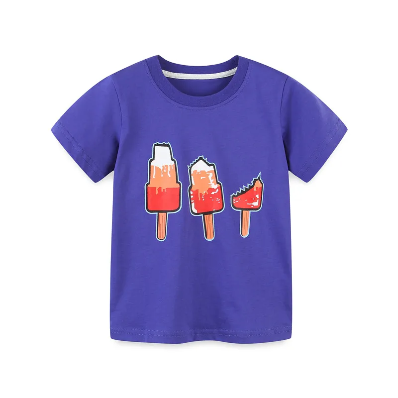 Детская футболка с принтом мороженого из хлопка | одежда и обувь