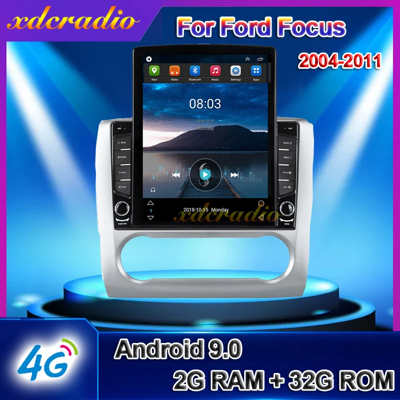 Вертикальный экран Xdcradio 10 4 дюйма Android 9 0 в стиле Tesla для Ford Focus 2 Mk2 автомагнитола