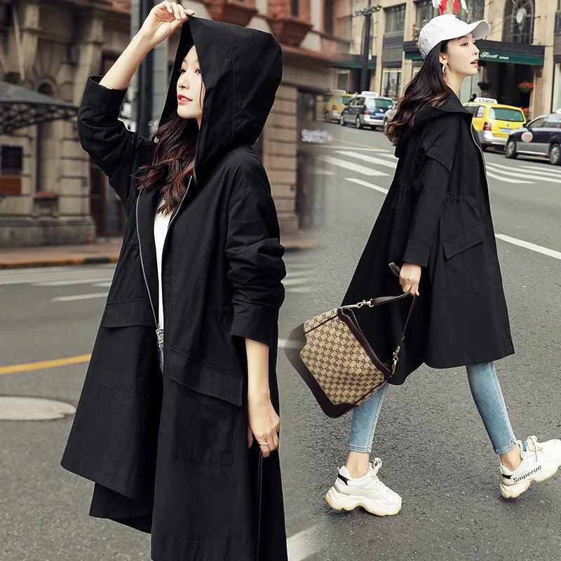 2019 Autumn Mid-length Irregular Solid Color Hooded Zipper Trench Coat Comfortable Trend Elegant Versatile Slim Fit
2019 Autumn Mid-length Irregular Solid Color Hooded Zipper Trench Coat Comfortable Trend Elegant Versatile Slim Fit