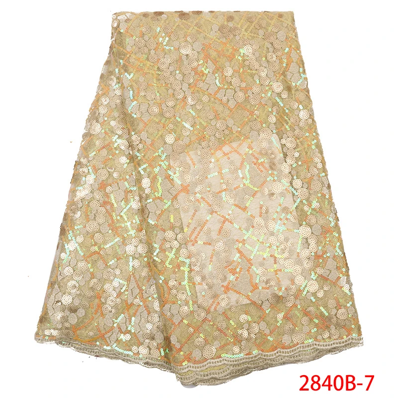 High Quality Gold Lace Fabric with Sequins 2019 African Organza Lace Fabrics for Nigerian Dress AMY2840B-1 
High Quality Gold Lace Fabric with Sequins 2019 African Organza Lace Fabrics for Nigerian Dress AMY2840B-1