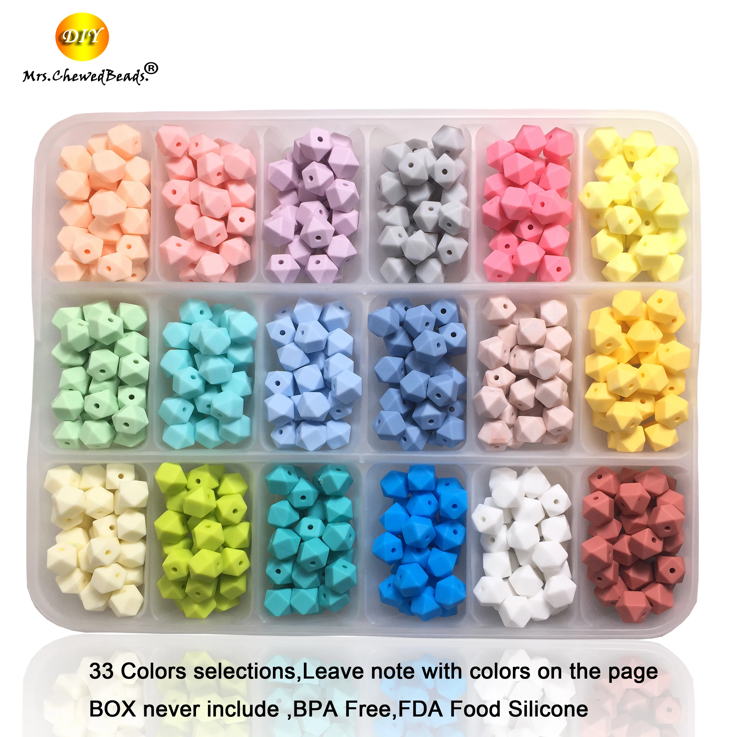 

100pcs/lot 11mm Mini Hexagon silicone beads Baby Teether BPA Free DIY Necklace Pacifier Chain Baby Teething Care Infant