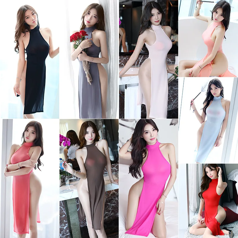10 colors Sexy Lingerie Hot Exotic Dresses Women Underwear Babydoll Sleepwear High Slit Long Dress Female Costume Exotic Apparel
10 colors Sexy Lingerie Hot Exotic Dresses Women Underwear Babydoll Sleepwear High Slit Long Dress Female Costume Exotic Apparel