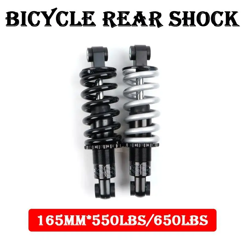165mm Bicycle Rear Shock On For Soft Tail MTB Bike Cycling Metal Rear Suspension Bumper Spring Shock Absorber 550/650lbs
165mm Bicycle Rear Shock On For Soft Tail MTB Bike Cycling Metal Rear Suspension Bumper Spring Shock Absorber 550/650lbs