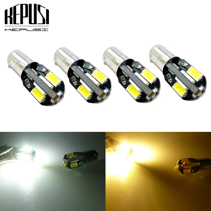 4pcs 12V T11 BA9S 8SMD LEDs Bulb T4W 3886X H6W 5630 Super Bright LED Car Interior Dome Map Light Signal Lamp White yellow amber
4pcs 12V T11 BA9S 8SMD LEDs Bulb T4W 3886X H6W 5630 Super Bright LED Car Interior Dome Map Light Signal Lamp White yellow amber
