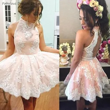 2020 Fashion Short Mini Prom Dresses High Collar Tulle Applique Lace Evening dresses For Women Vestido De Festa
2020 Fashion Short Mini Prom Dresses High Collar Tulle Applique Lace Evening dresses For Women Vestido De Festa