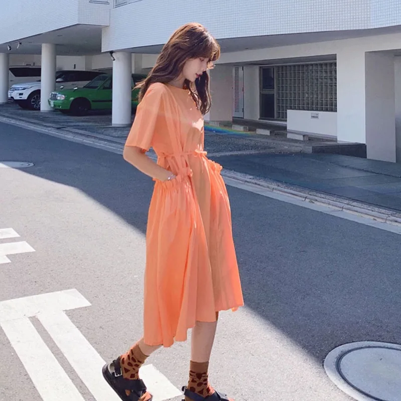 Photo Shoot Main Push INS Platycodon Grandiflorum First Love Orange Red Crew Neck Loose-Fit Chic Petal Pocket Simple A- line One
Photo Shoot Main Push INS Platycodon Grandiflorum First Love Orange Red Crew Neck Loose-Fit Chic Petal Pocket Simple A- line One
