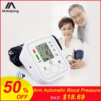 Household Arm Automatic Blood Pressure Monitor BP Sphygmomanometer Pressure Meter LCD Tonometer for Measuring Arterial Pressure
Household Arm Automatic Blood Pressure Monitor BP Sphygmomanometer Pressure Meter LCD Tonometer for Measuring Arterial Pressure