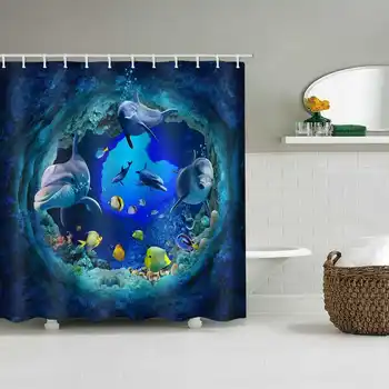 Ocean Dolphin 4 In 1 Waterproof Fabric Bathroom 3D Shower Curtain Set with Non Slip Toilet Cover Rugs Bath Mat Home Decoration
Ocean Dolphin 4 In 1 Waterproof Fabric Bathroom 3D Shower Curtain Set with Non Slip Toilet Cover Rugs Bath Mat Home Decoration