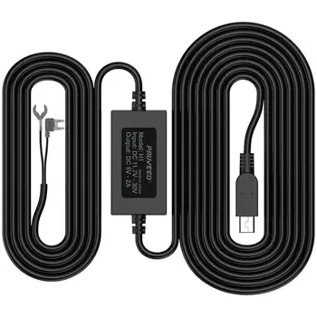 Pruveeo Hard Wire Kit for Dash Cam, Mini USB Port, 12V to 5V, DC 12V - 30V Car Charger Cable Kit 5.0
Pruveeo Hard Wire Kit for Dash Cam, Mini USB Port, 12V to 5V, DC 12V - 30V Car Charger Cable Kit 5.0