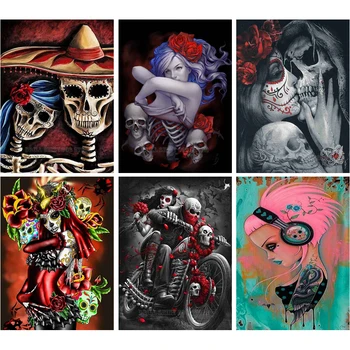 5D DIY Diamond Painting Sugar Skull Beauty Full Diamond Embroidery Cross Stitch Mosaic Needlework wall Decor Halloween Gift
5D DIY Diamond Painting Sugar Skull Beauty Full Diamond Embroidery Cross Stitch Mosaic Needlework wall Decor Halloween Gift