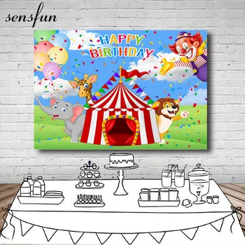 Sensfun Sentimental Circus Backdrops For Photo Studio Balloons Clown Animals Safari Jungle Birthday Party Photography Background
Sensfun Sentimental Circus Backdrops For Photo Studio Balloons Clown Animals Safari Jungle Birthday Party Photography Background