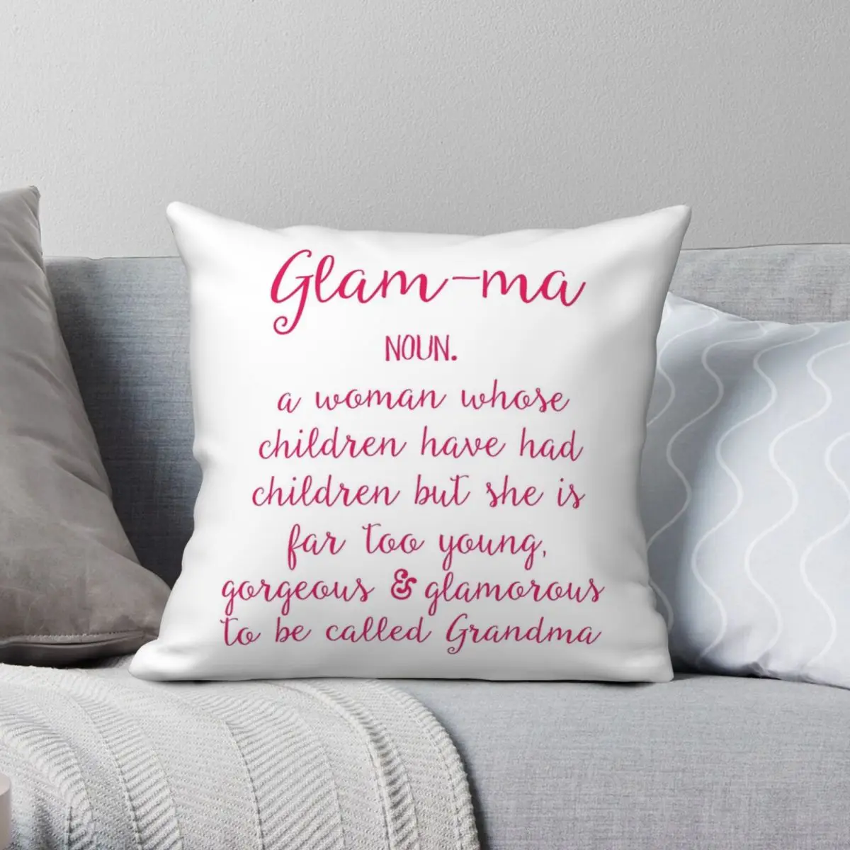 Glam-ma Square Pillowcase Polyester Linen Velvet Pattern Zip Decor Pillow Case Home Cushion Case 18"
Glam-ma Square Pillowcase Polyester Linen Velvet Pattern Zip Decor Pillow Case Home Cushion Case 18"