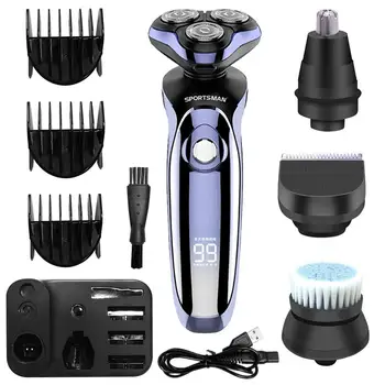 Electric Shaver Triple Floating Blade Heads Wet-Dry Dual Use Waterproof Shaving Machine Razor Beard Trimmer Face Care for Men
Electric Shaver Triple Floating Blade Heads Wet-Dry Dual Use Waterproof Shaving Machine Razor Beard Trimmer Face Care for Men