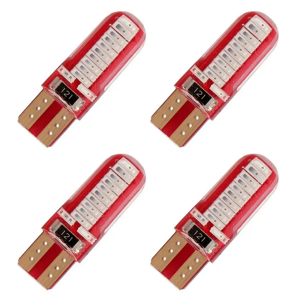 100X Высокое Качество Силикона Автомобильный светодиодный светильник T10 LED W5W 24SMD 4014