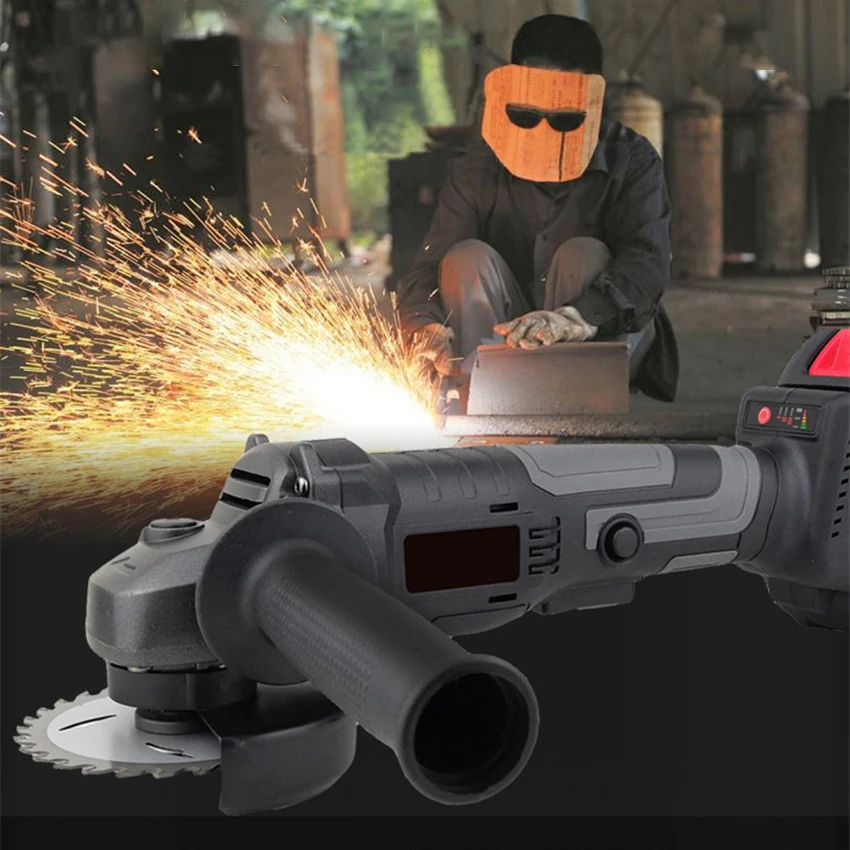 1200W Cordless Angle Grinder Rechargeable Grinding Machine 100mm Electric Grinder Cutter Polishing Cutting Brushless Power Tool
1200W Cordless Angle Grinder Rechargeable Grinding Machine 100mm Electric Grinder Cutter Polishing Cutting Brushless Power Tool