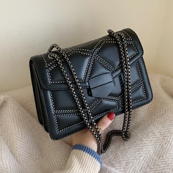Leather Small Shoulder Messenger Bags For Women 2019 Chain Rivet Lock Crossbody Bag Female Travel Mini Bags
Leather Small Shoulder Messenger Bags For Women 2019 Chain Rivet Lock Crossbody Bag Female Travel Mini Bags