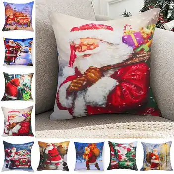45x45cm New Year Christmas Santa Printed Cushion Cover Polyester Throw Pillows Sofa Home Decor Decoration Decorative Pillowcase
45x45cm New Year Christmas Santa Printed Cushion Cover Polyester Throw Pillows Sofa Home Decor Decoration Decorative Pillowcase