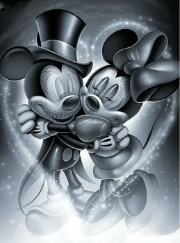 

JMINE Div 5D Mickey+y Minnie- mouse Full Diamond Painting cross stitch kits art High Quality Cartoon 3D paint by diamonds