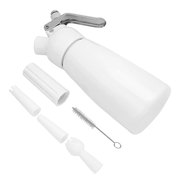 250ML Cream Whipper Dispenser Eco-Friendly All Aluminum Material Nitrous Oxide Cream Dispenser White
250ML Cream Whipper Dispenser Eco-Friendly All Aluminum Material Nitrous Oxide Cream Dispenser White