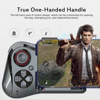 Chargeable One-handed Handle Wireless Bluetooth Gamepad PUBG Controller Supports One-click For Android IOS Phone For MOCUTE-059
Chargeable One-handed Handle Wireless Bluetooth Gamepad PUBG Controller Supports One-click For Android IOS Phone For MOCUTE-059