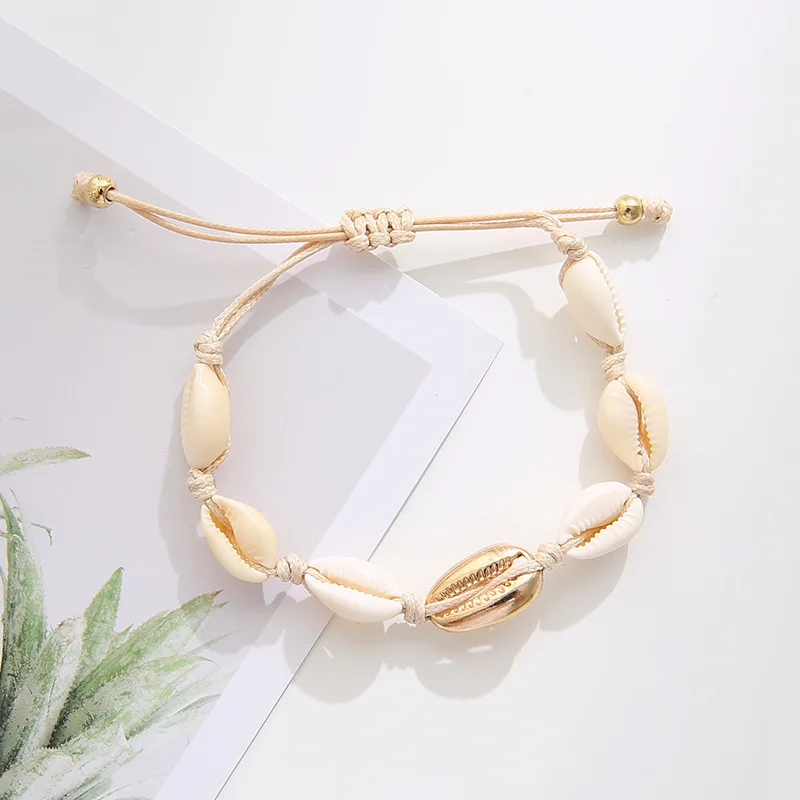 1pcs Gold Color Cowrie Shell Bracelets for Women Delicate Rope Chain Bracelet Beads Charm Bracelet Bohemian Beach Jewelry
1pcs Gold Color Cowrie Shell Bracelets for Women Delicate Rope Chain Bracelet Beads Charm Bracelet Bohemian Beach Jewelry