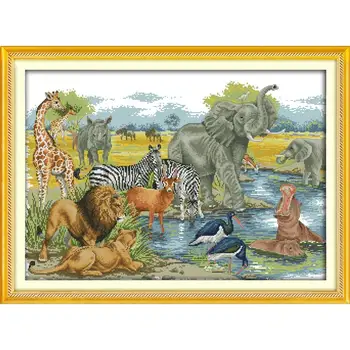 Animal World Cross Stitch Kits Patterns Printed Canvas 11CT 14CT Printing Stamped Fabric Kit for Needlework Arts Embroidery Sets
Animal World Cross Stitch Kits Patterns Printed Canvas 11CT 14CT Printing Stamped Fabric Kit for Needlework Arts Embroidery Sets
