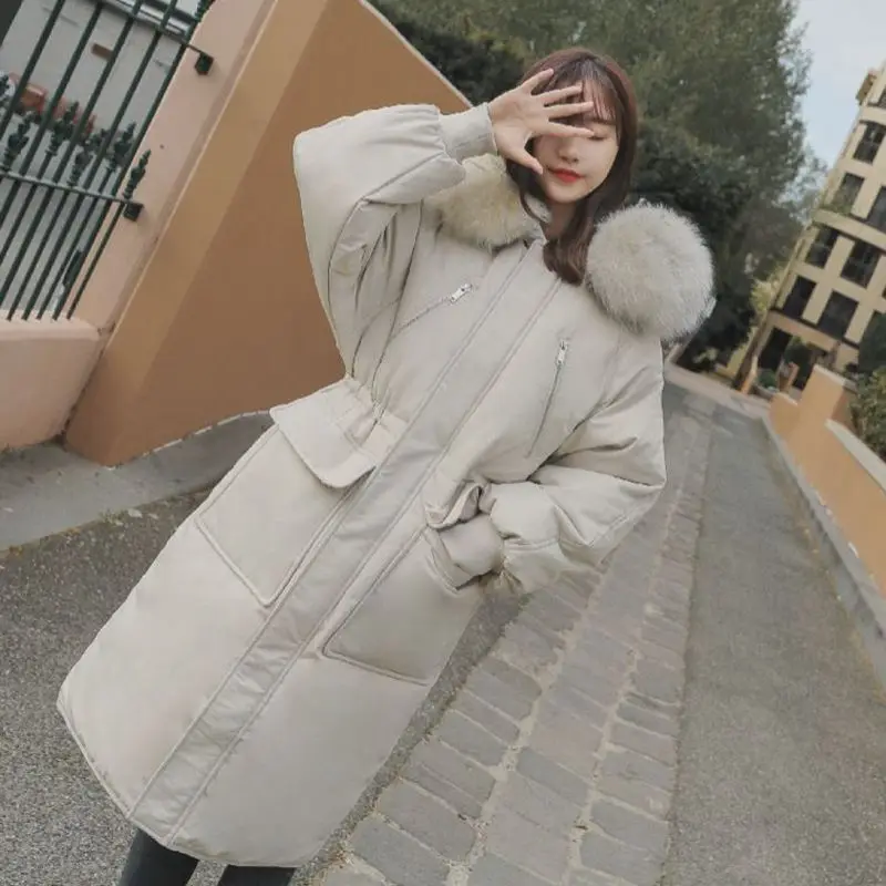 Photo Shoot 2018 Winter Long Thick Drawstring Waist Hugging Slimming down Coat Best Friend Large Raccoon Fur Collar Hooded Cotto
Photo Shoot 2018 Winter Long Thick Drawstring Waist Hugging Slimming down Coat Best Friend Large Raccoon Fur Collar Hooded Cotto