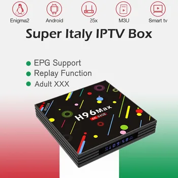 Super Italy IPTV Box H96 MAX RK3328 4G/32G 4G/64G android 7.1 tv box German Arabic French UK Sweden smart set top box
Super Italy IPTV Box H96 MAX RK3328 4G/32G 4G/64G android 7.1 tv box German Arabic French UK Sweden smart set top box