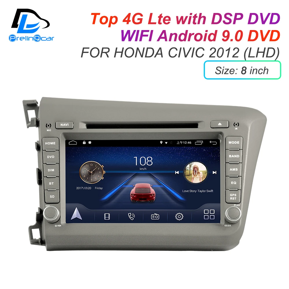 Discount IPS touch screen DSP sound Android 9.0 2 DIN 4g Lte radio For HONDA civic 2012 2016 years GPS DVD playe stereo navigation 3 Discount IPS touch screen DSP sound Android 9.0 2 DIN 4g Lte radio For HONDA civic 2012 2016 years GPS DVD playe stereo navigation 3