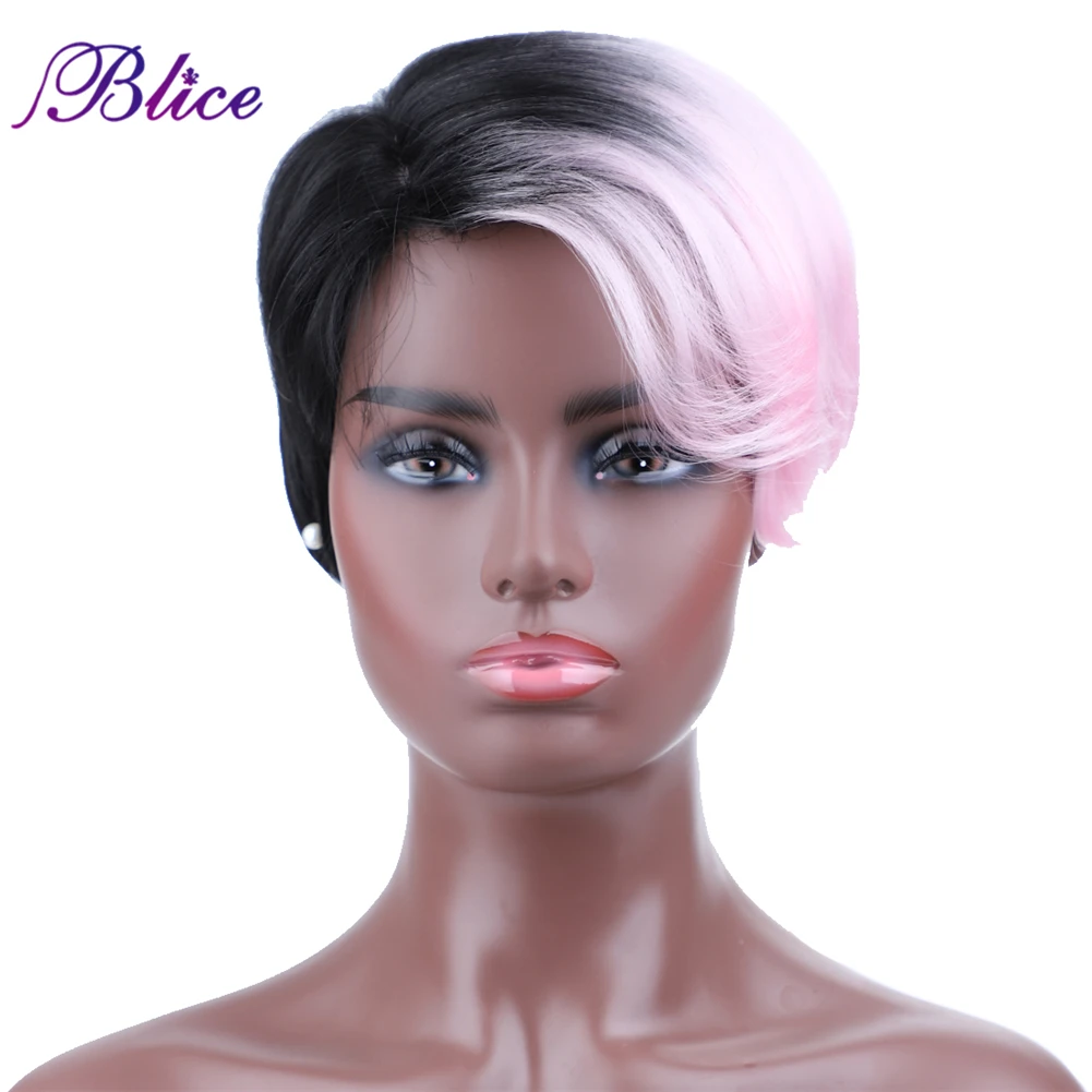 Blice Short Synthetic Wig 8 Inch Straight Mix Color FT1B /Pink Left-Side Bang Machine Made Wig For Women
Blice Short Synthetic Wig 8 Inch Straight Mix Color FT1B /Pink Left-Side Bang Machine Made Wig For Women
