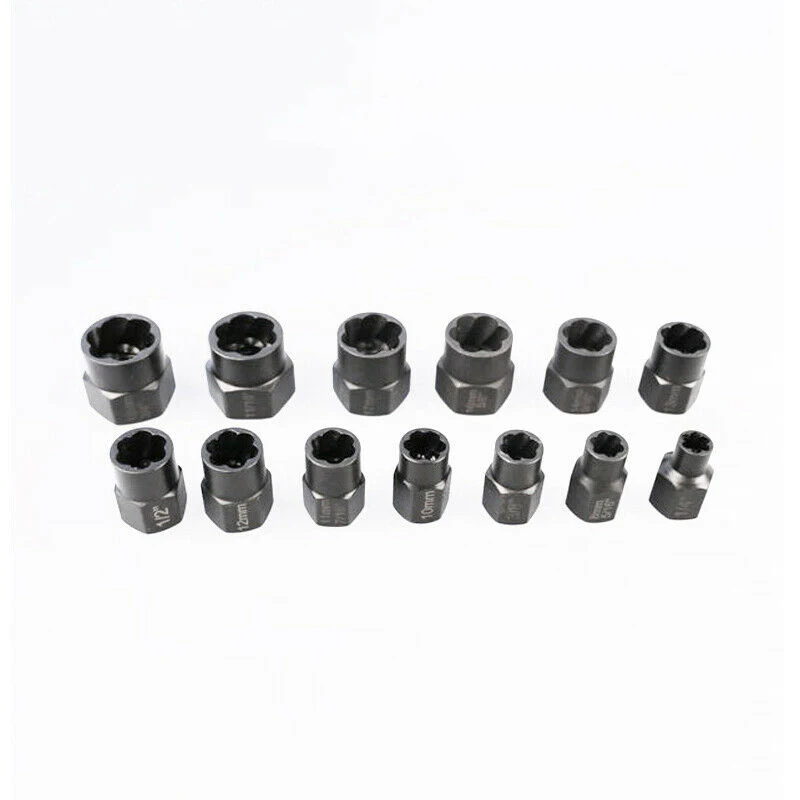 13pcs/Set Bolt / Nut Extractor Set Remover Damaged Socket Impact Wrench Tool New Hot 2019 Tools 
13pcs/Set Bolt / Nut Extractor Set Remover Damaged Socket Impact Wrench Tool New Hot 2019 Tools