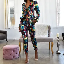 Women Blazer Suit Set Single Button Indie Multicolor 2 Piece Set Print Blazer Suit + Pants Suit Pencil Pants Set Oversize 2021
Women Blazer Suit Set Single Button Indie Multicolor 2 Piece Set Print Blazer Suit + Pants Suit Pencil Pants Set Oversize 2021
